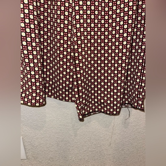 ZARA Palazo Pants Flowers Red and Yellow Adjustable Size Small - Picture 4 of 8